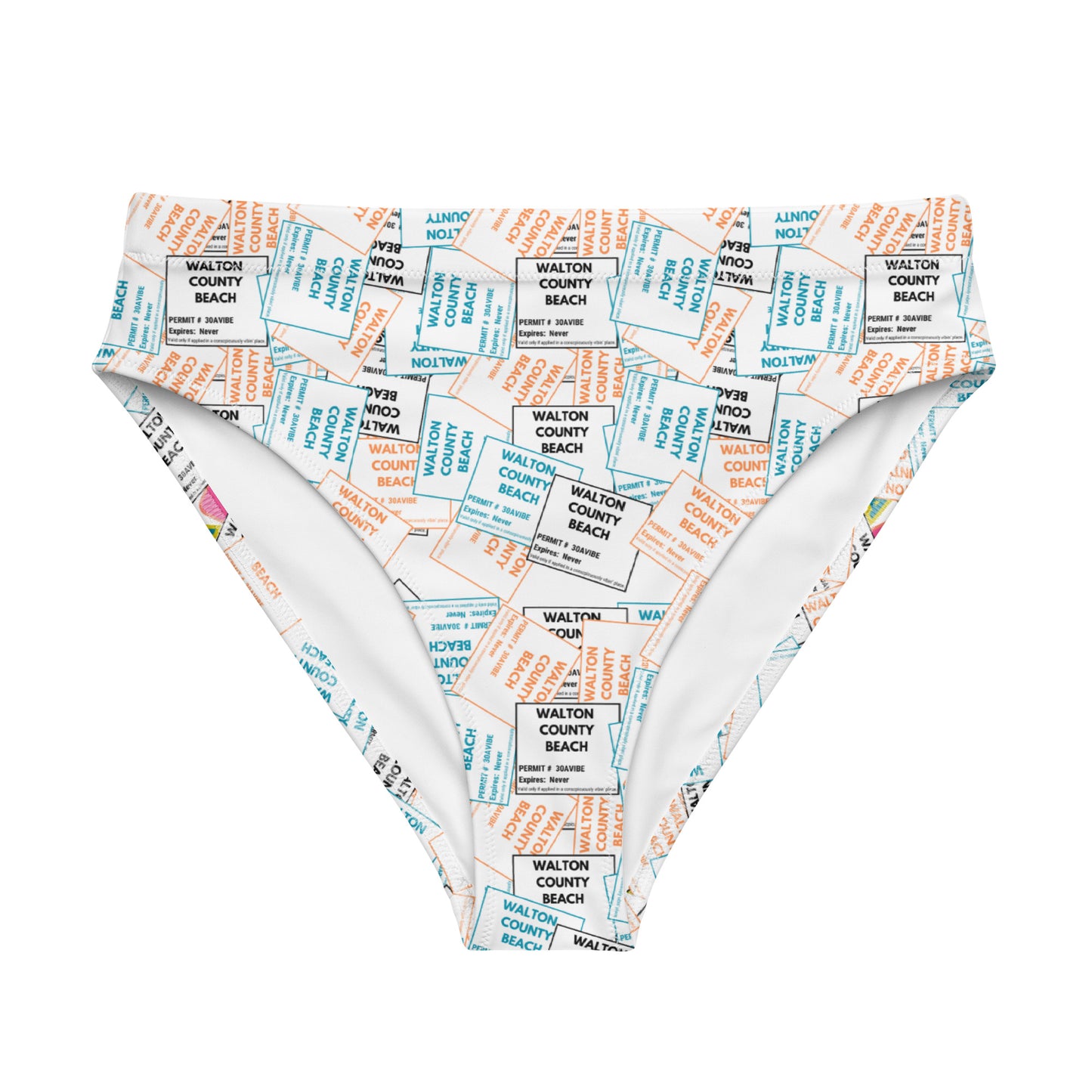 Recycled high-waisted bikini bottom