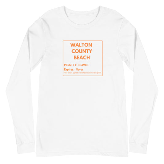 30A Permission To Vibe (amber): Unisex Long Sleeve